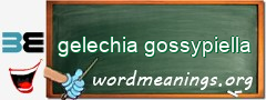 WordMeaning blackboard for gelechia gossypiella